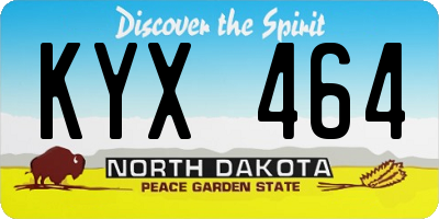 ND license plate KYX464