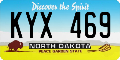 ND license plate KYX469