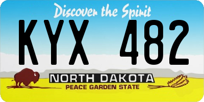 ND license plate KYX482