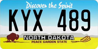 ND license plate KYX489