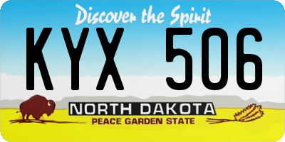 ND license plate KYX506