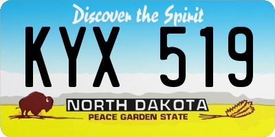 ND license plate KYX519