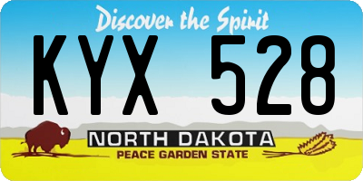 ND license plate KYX528