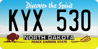 ND license plate KYX530