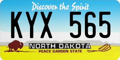 ND license plate KYX565