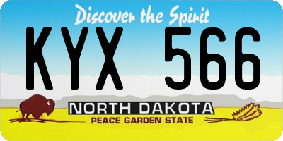 ND license plate KYX566