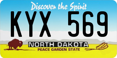 ND license plate KYX569