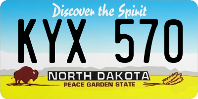 ND license plate KYX570