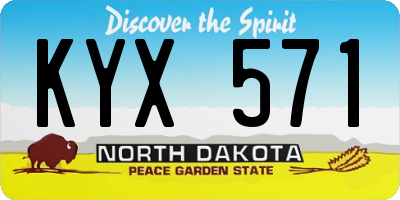 ND license plate KYX571