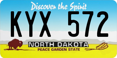 ND license plate KYX572