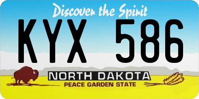ND license plate KYX586