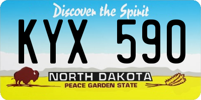 ND license plate KYX590