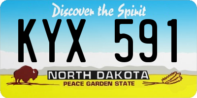 ND license plate KYX591