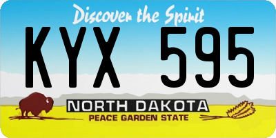 ND license plate KYX595