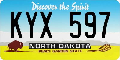 ND license plate KYX597