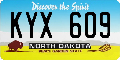 ND license plate KYX609