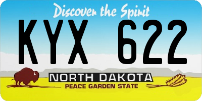 ND license plate KYX622