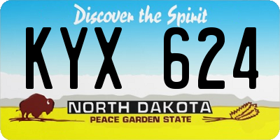 ND license plate KYX624