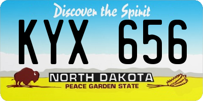 ND license plate KYX656