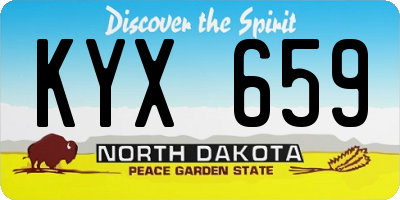 ND license plate KYX659