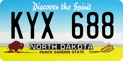 ND license plate KYX688