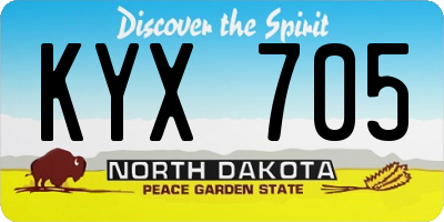 ND license plate KYX705