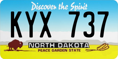 ND license plate KYX737