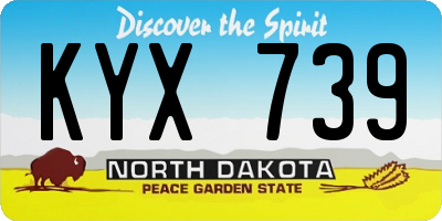 ND license plate KYX739
