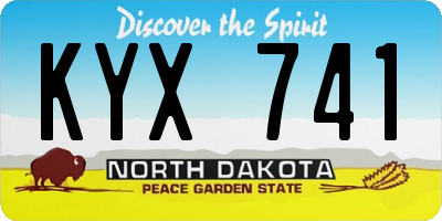 ND license plate KYX741