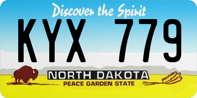 ND license plate KYX779