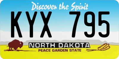 ND license plate KYX795