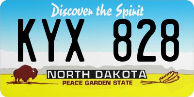 ND license plate KYX828