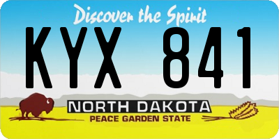 ND license plate KYX841