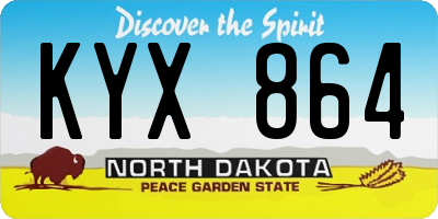ND license plate KYX864