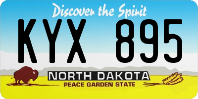 ND license plate KYX895