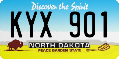 ND license plate KYX901