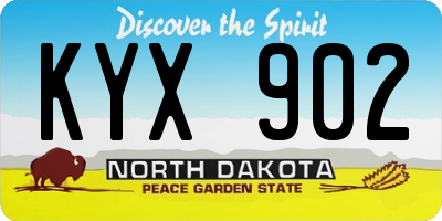 ND license plate KYX902