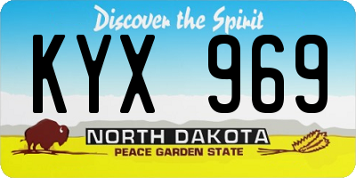 ND license plate KYX969