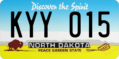 ND license plate KYY015