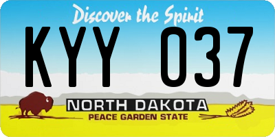 ND license plate KYY037