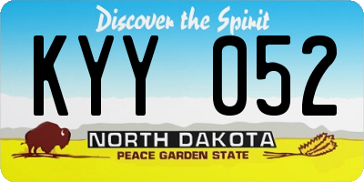 ND license plate KYY052