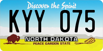 ND license plate KYY075