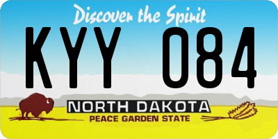 ND license plate KYY084