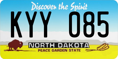 ND license plate KYY085