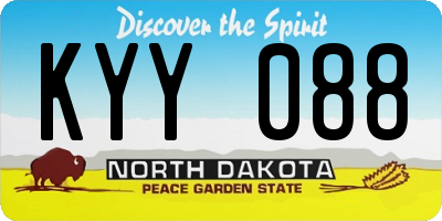 ND license plate KYY088