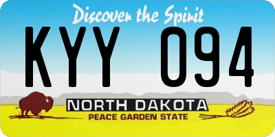 ND license plate KYY094