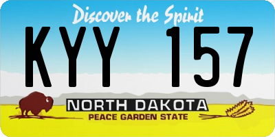 ND license plate KYY157