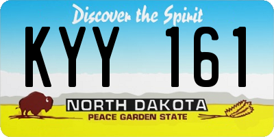 ND license plate KYY161