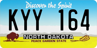 ND license plate KYY164