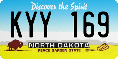 ND license plate KYY169